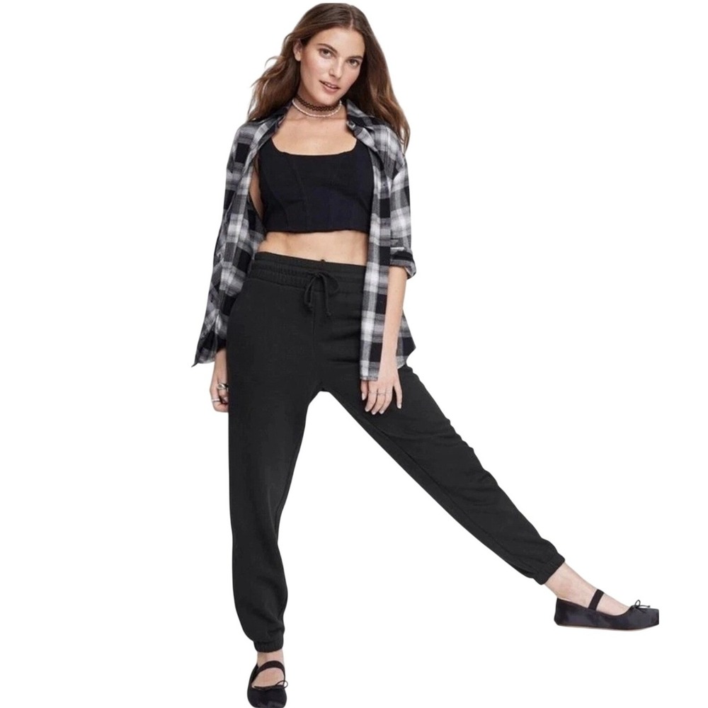 Wild Fable Womens XS Black High-Rise Jogger Sweatpants NWT G8G298